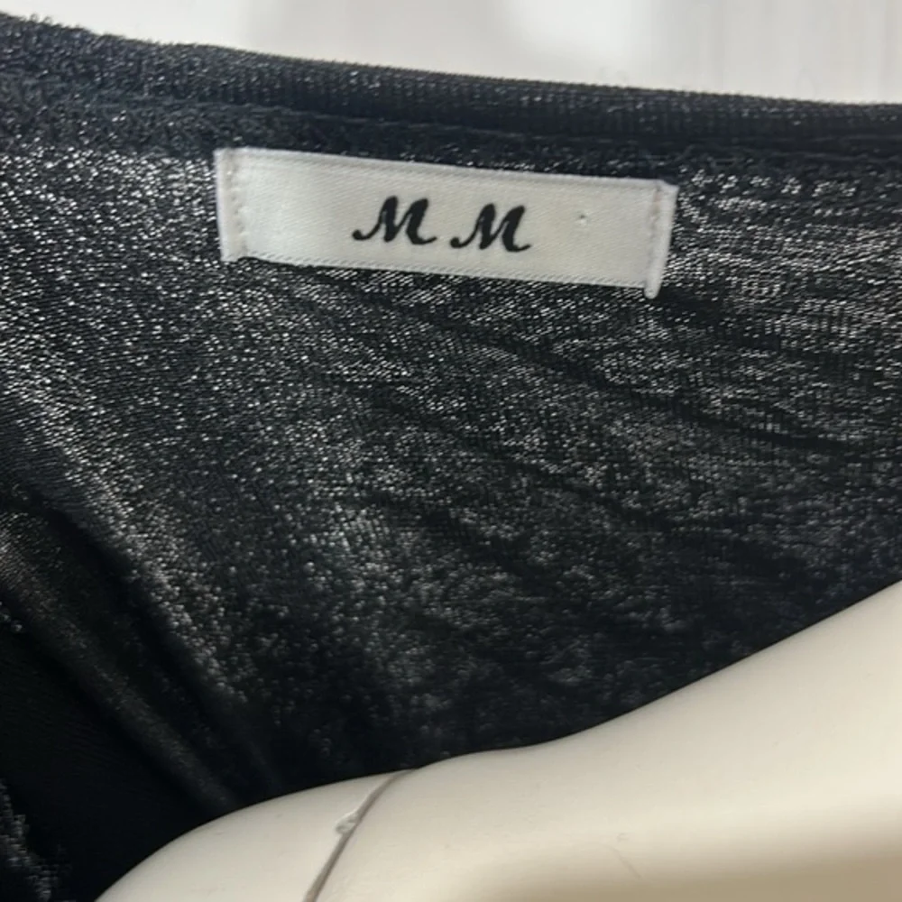 BLACK RUCHED TUNIC MINI DRESS WITH POCKETS ELEGANT CHIC - Picture 7 of 7